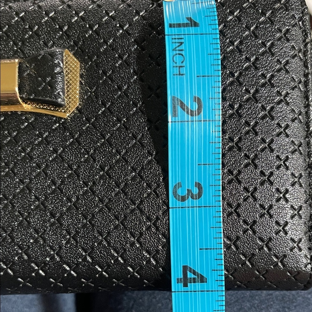 Elegant Black Wallet with Gold Accents NWOT - Picture 6 of 6